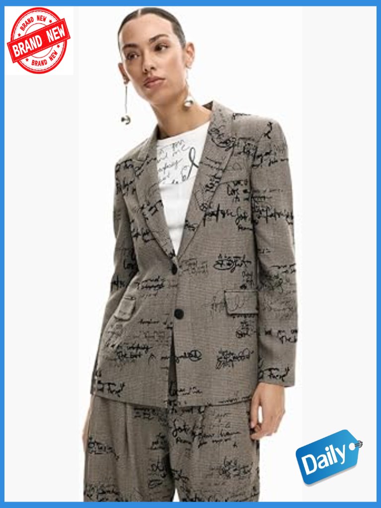 Women's Blazer From Collection Long Sleeve Zipper Closure